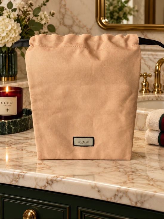 Gucci Other - Gucci Beige Drawstring Toiletry Pouch,NIP GWP